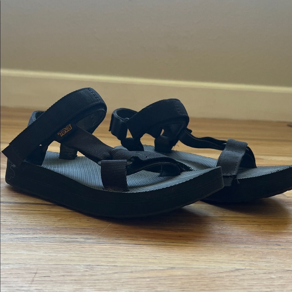 Teva Black Strappy Sandals